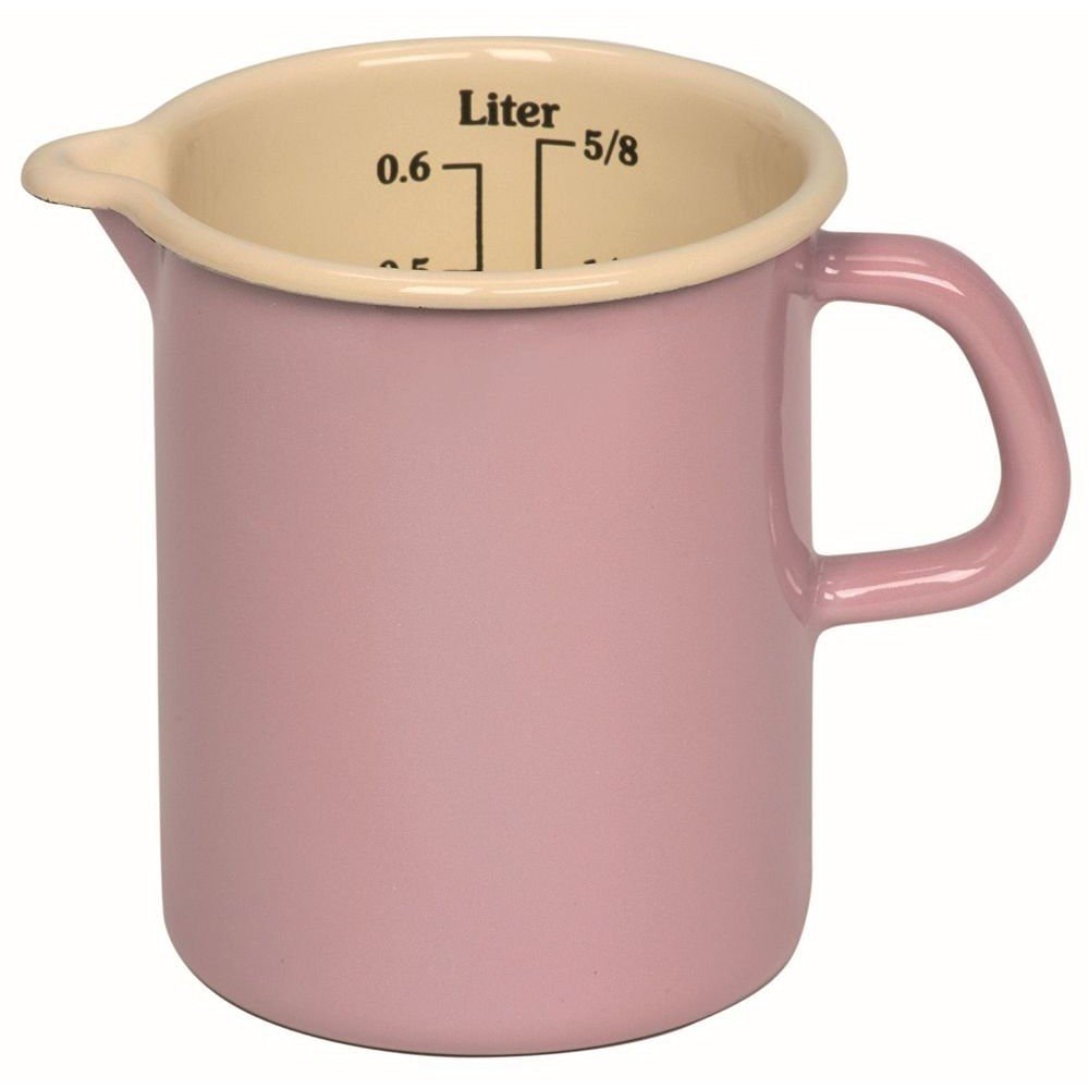Enamel High Measuring Jug Pink 9 cm .5 ltr Amazon.co.uk Kitchen
