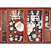 Shine-Co Happy Christmas Decorations Window Clings Wall Sticker Decals for Home Office Party Decor (Cute Santa and Snowman)