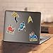Popfunk Star Trek Collectible Stickers with Captain Kirk, Spock, Scotty, & The Command Delta Shield