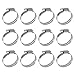 XRPAOWA Hose Clamps, 304 Stainless Steel, 12 pcs/Pack, SAE 24 Worm Gear Hose Clamps Adjustable, 1-1/16-Inch-2-Inch(27-51mm)