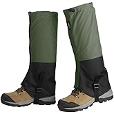 UNIQOCK Gaiters for Hiking Waterproof, Leg Gaiters with Upgraded Zipper Design, Lightweight Shoe Gaiters for Men Women, Dirt-Proof Ripstop Hiking Gaiters, Breathable Boot Gators for Hunting