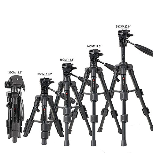 Tairoad T111 Lightweight Mini Tabletop Tripod Stand with Pan Tilt Head