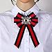HEKEUOR Rhinestone Bow Tie Party Banquet Bowtie for Women,Men