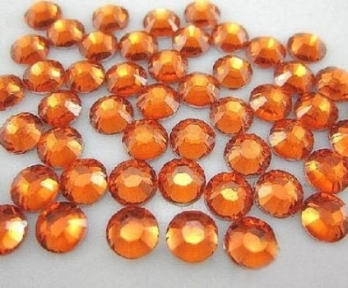 LOVEKITTY --- Orange -- 1440pc Flat Back High Quality Rhinestones Round 14 Cut 3mm (10ss)--- by lovekitty
