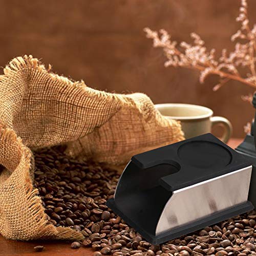 Zerodis Schwarze Kaffeetamper Basis Edelstahl rostfrei abnehmbar Kaffeepulver Maker Rack Espresso Kaffee Tamper Ständer für Kaffeemaschine – Bild 7