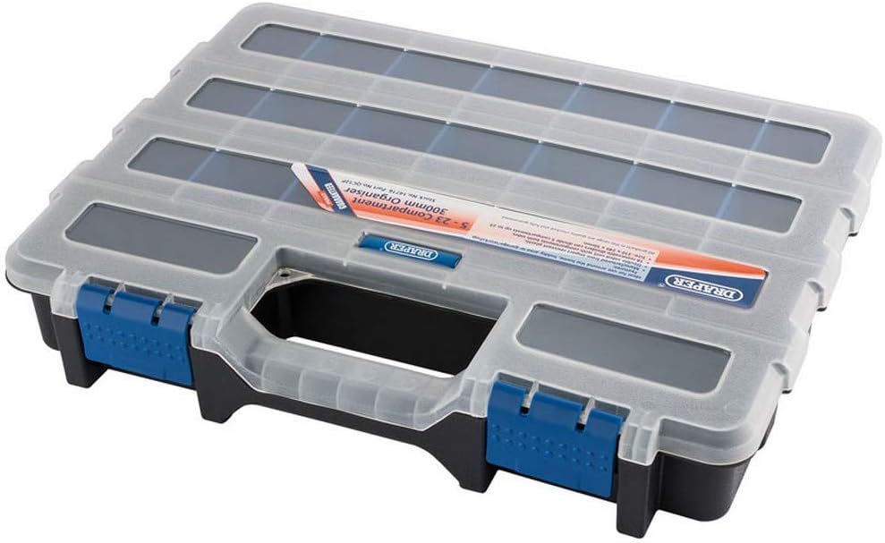 Draper 14716 12-Inch Blue Multi Compartment Organiser for Screws Nails