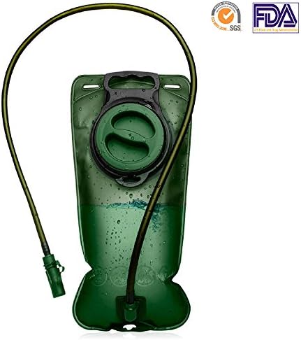 Hydration Bladder - 2 Liter 70 oz Water Reservoir, Military Water Storage Bladder Bag For Bicycling Hiking Camping Backpack By QiKouLe