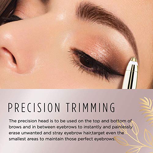 Eyebrow Hair Remover, Hiwill Electric Eyebrow Trimmer Painless Epilator for Women, Portable Eyebrow Hair Removal Razor