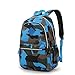 Camo Tactical Backpack for Military Fans Kids Boys Girls and Adults Men Women (Blue)