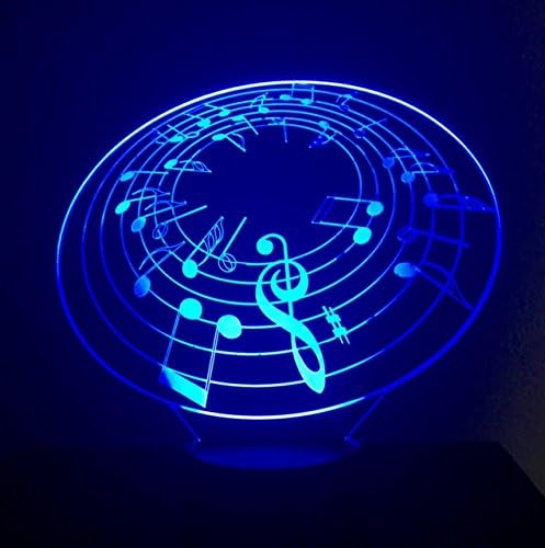 3D LED Night Light - Music Note Light - Music Lamp - 7 Changing Colors Touch USB - Home Office Desk Lamp - 3D LED Music Light - Desk Light - Wedding Christmas Party Decoration Centerpieces