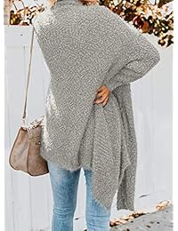Blibea Women's Long Sleeve Chunky Knit Sweater Open Front Cardigan Outwear with Pockets