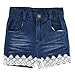 Lankey 2pcs Toddler Baby Girls T-shirt Dress+Jeans Pants Clothes Outfits Set, White and Dark Blue, 5- 6 Y