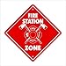 Fire Station Crossing Sign Zone Xing | Indoor/Outdoor | 12