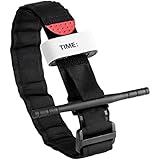 Tactical Tourniquet - Combat Military Medical Emergency Hiking Application, First Aid Medical Supplies, Rapid One Hand Application l Features Windlass &amp; Time Stamp