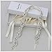 QueenDream Women's Crystal Diamond Bridal Belt Sashes Ivory Wedding Belts Sash for Wedding
