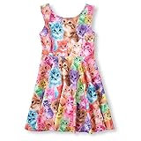 Z.D Girls'sleeveless printing animals Dresses