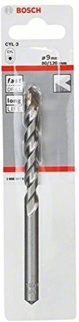 Bosch CYL-3 Concrete Drill Bit 9 x 80 x 120 mm Silver ISO 5468