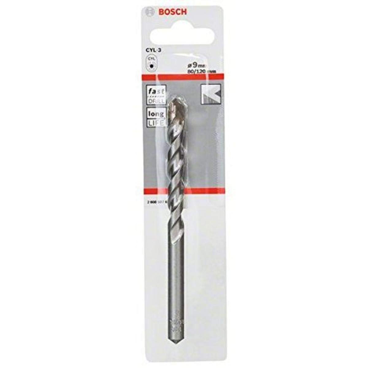 Bosch CYL-3 Concrete Drill Bit, Silver, 9 x 80 x 120 mm