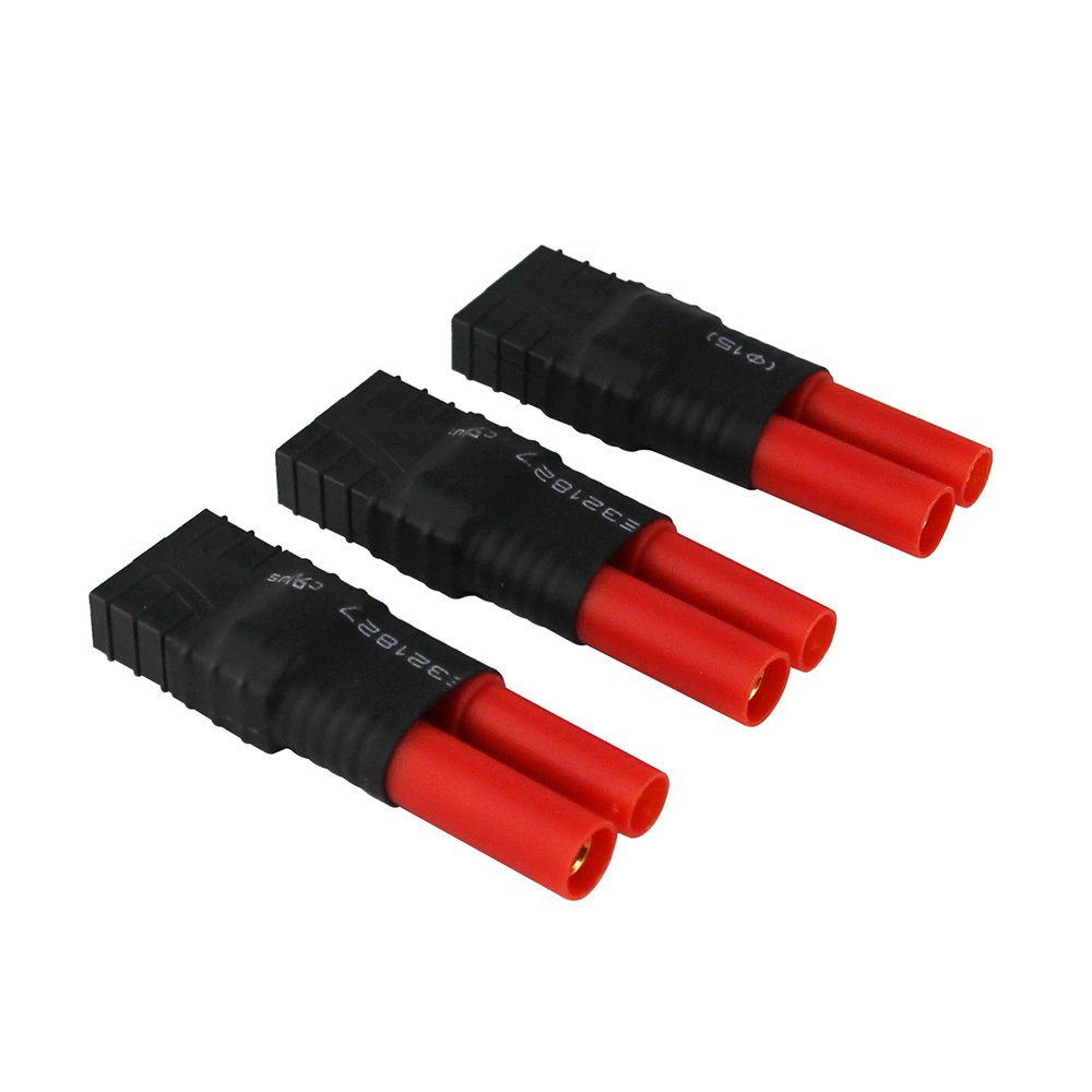 OliYin 3pcs/lot Male HXT 4.0 mm to Female TRX Connector Adapter 4.0mm 4mm 4 Bullet(pack of 3)