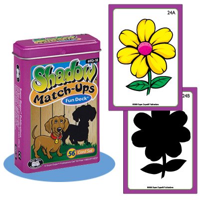 Super Duper Publications Shadow Match-Ups Fun Deck Flash Cards Educational Learning Resource for Children
