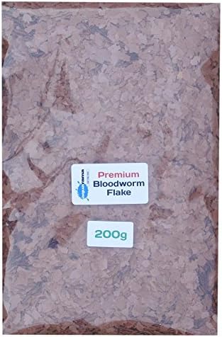 Premium Bloodworm Flake Aquarium Tropical Fish Food [200g]