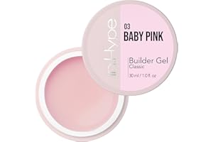 IN.HYPE UV/LED Hard Builder Gel for Nail Extension/Strengthening (Baby Pink#3). Sculpting Color UV gel for nail