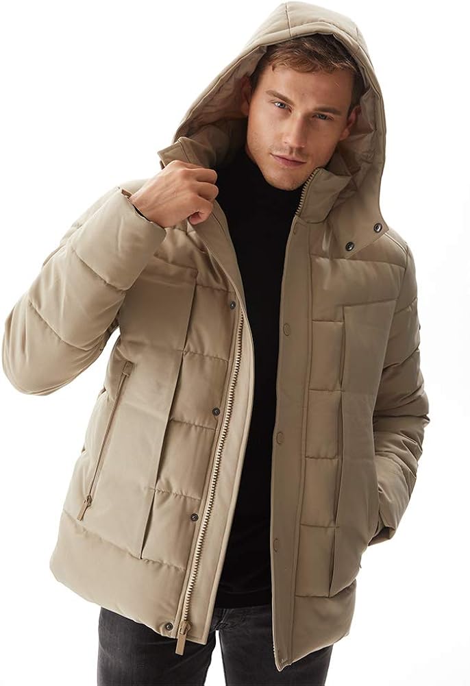 mens short padded jacket