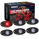 ONERAY LED Rock Lights 6 Pods LED Neon Lights