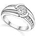 1.10 ct Men's Round Cut Diamond Pinky Ring in 14 kt White Gold In Size 4.5