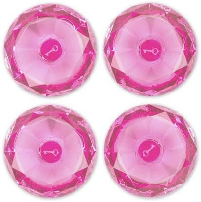 Roomlookz Acrylic Gems - Pink - 1.5 Inches - 4 Pieces
