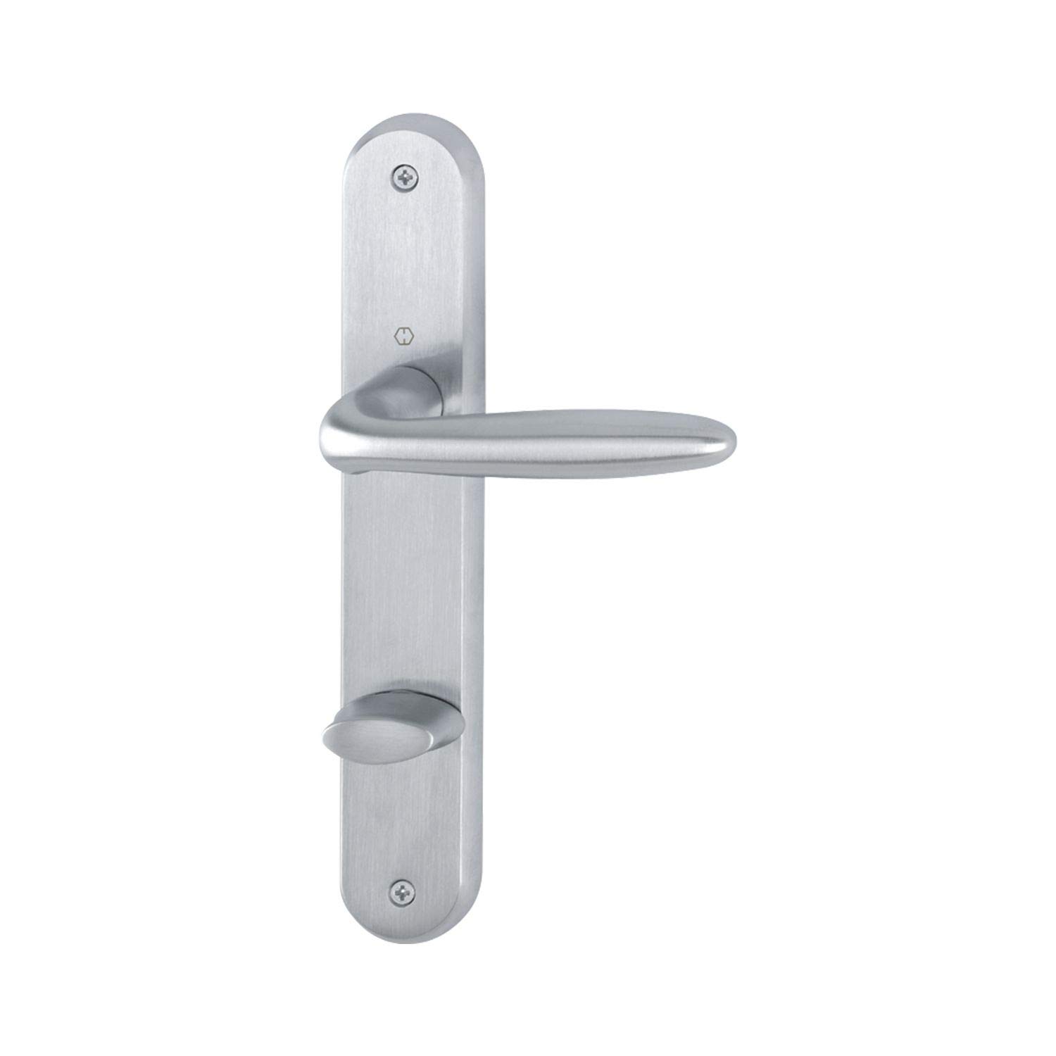 HOPPE Verona Door Handle Set on WC 90 Sign Chrome-Plated Brass Matt