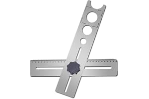 GEZICHTA Ceramic Tile Hole Locator,Portable Stainless Steel Universal Marble Punching Tool Measuring Range 300mm,Hole Size: 2