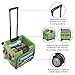 ECR4Kids MemoryStor Universal Rolling Cart and Organizer Bag Set, Green