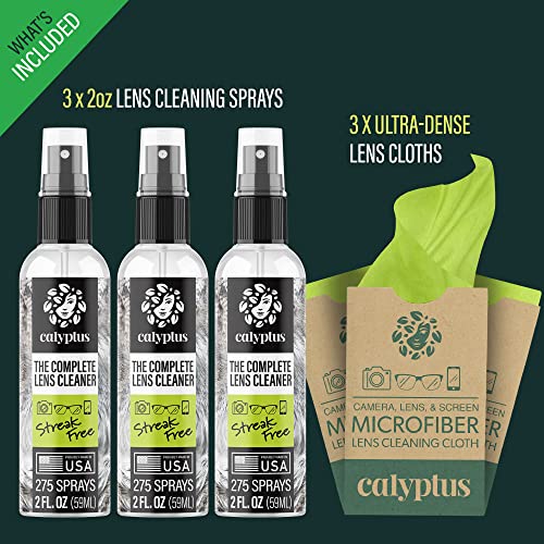 Calyptus Eyeglass Lens Cleaner Spray Kit Plant Based and USA Made 6
