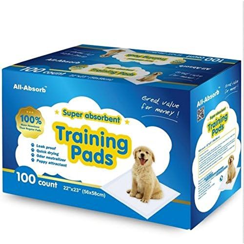 All-absorb Training Pads 100-count 22-inch By 23-inch New 56×58cm