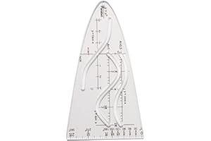 Parabolic Stencil Cosine Ruler with Ergonomic Grip for Technical Drafting & Calculus Studies, Geometry Tool Student Calculus 