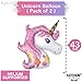 Cute Unicon Balloons Set - 1 Xtra Large Unicorn Balloon 46 Inch | 2 Unicorn Ballon 42 Inch | Pastel Rainbow Unicorn Party Supplies | Baby Shower Party Decoration | Mylar Unicorn Birthday Balloons