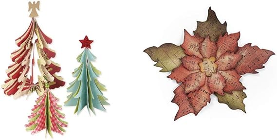 Fustella Albero Di Natale Grande.Sizzix Fustelle Alberi Di Natale 3d Modelli Assortiti Amazon It Casa E Cucina