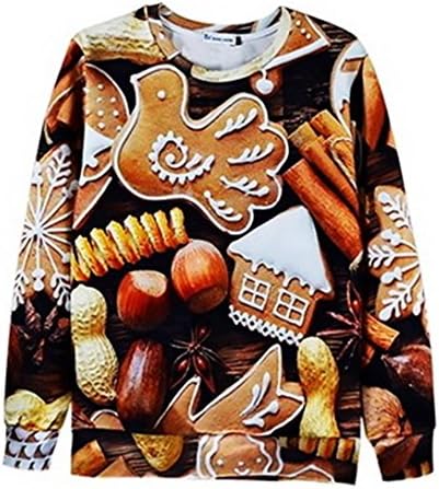 Unisex Sweater Almond Cookies Chocolate Sweatshirt T Shirts (M)