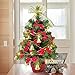 shine4FUN Mini Tabletop Christmas Tree 20in Artificial Small Christmas Tree with Cones and Battery Operated 8 Modes LED String Lights Little Christmas Tree Mini Christmas Tree for Home Office Decor