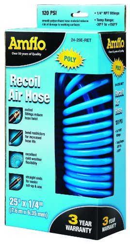 image for Plews / Edelmann Amflo 24-25E-RET Polyurethane Recoil Air Hose - Light