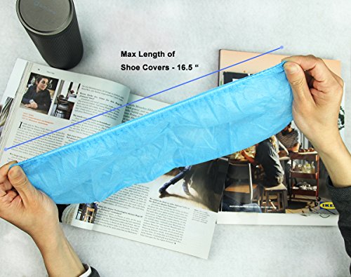 Cleaing Disposable Shoe Covers Polypropylene 50 Pairs Blue One Size Fits All Up to XL - Thumbnail 2