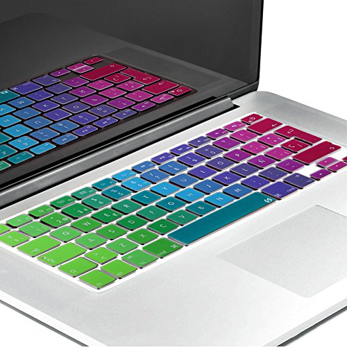 Litop® Rainbow Gradient Series Thin Silicone Spanish Language Keyboard Cover Keyboard Skin for Apple Macbook Pro MacBook Pro 13