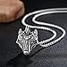 Everydaying Viking Wolf Head Necklace, Sons of Fenrir Pendant, Norse Forest Wolf Necklace, Pagan Nordic Amulet Necklace, Original Animal Jewelry, Handmade Viking Jewelry Gift for Men Unisex