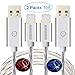 iPhone Charger Cable 10ft, momen LED iPhone Charging Cord with Switch Button, Compatible with iPhone 12/11/11 pro/11 pro max/X/8/8 Plus/7 Plus/7/6s/6 Plus, iPad (2 Packs)