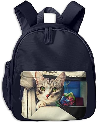 Cats Kid's Shoulder Backpack School Bag For Teens Boys Girls Students Navy