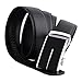 JINIU Men's Leather Belt Automatic Buckle 35mm Ratchet Dress Black Belts Boxed