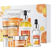 R RadiantRise Vitamin C Skin Care Set For Women , 5-In-1 Moisturizing Hyaluronic Acid Skin Care Routine with Facial Cleanser, Serum, Face Cream, Eye Cream, Toner