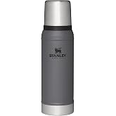 Stanley Classic Legendary Vacuum Bottle 1.0 qt | Wide Mouth with Leakproof Cup Lid | Keep Drinks Hot or Cold | Packable for Travel | Insulated Stainless Steel Thermos | BPA-Free | Charcoal