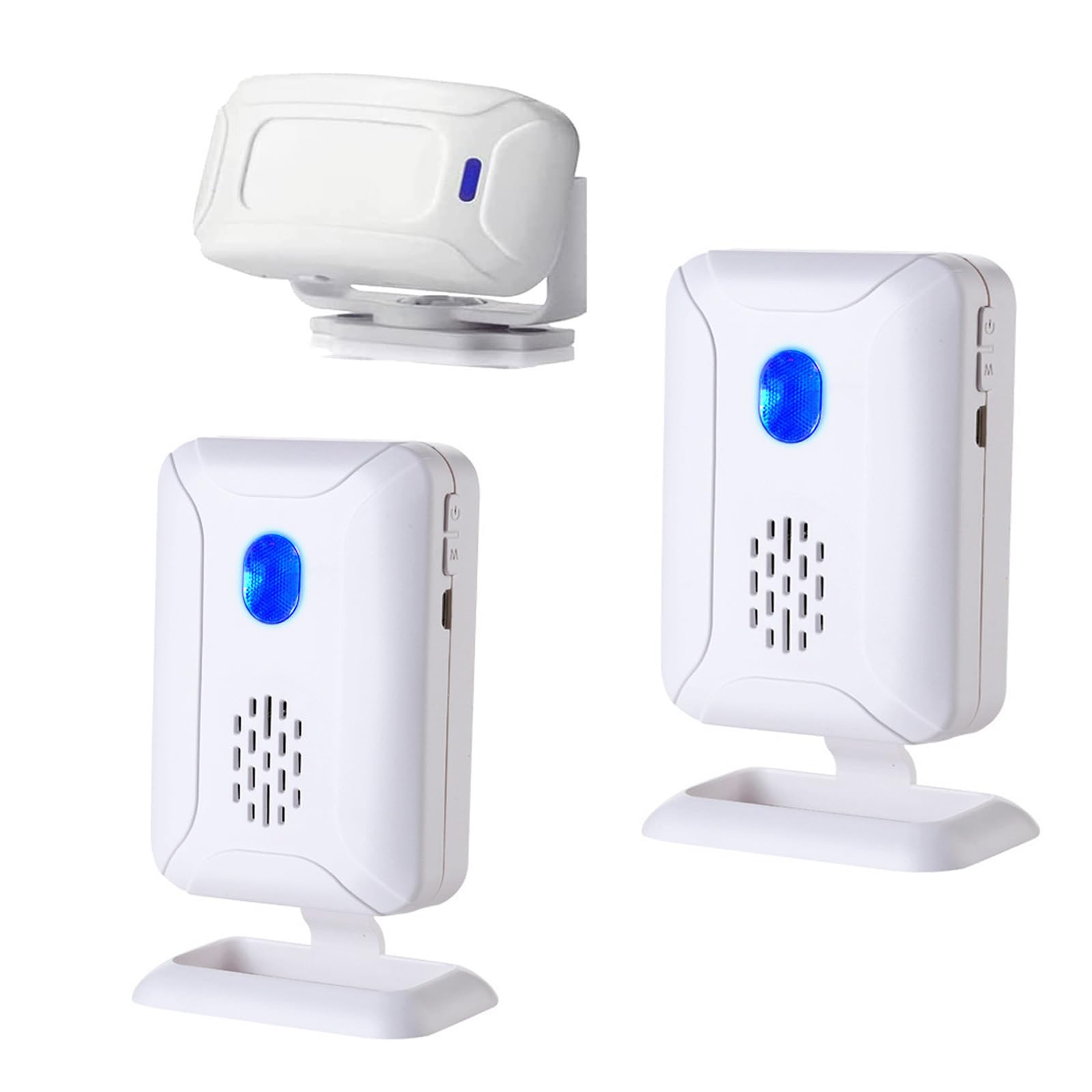 Motion Sensor Doorbell Chime Alarm, Door Bell Chime for Business When Entering, Store Welcome Buzzer, Door Chimes When Door Opens, Mailbox Alert, Caregiver Reminder for Elderly (1 Sensor & 2 Doorbell)